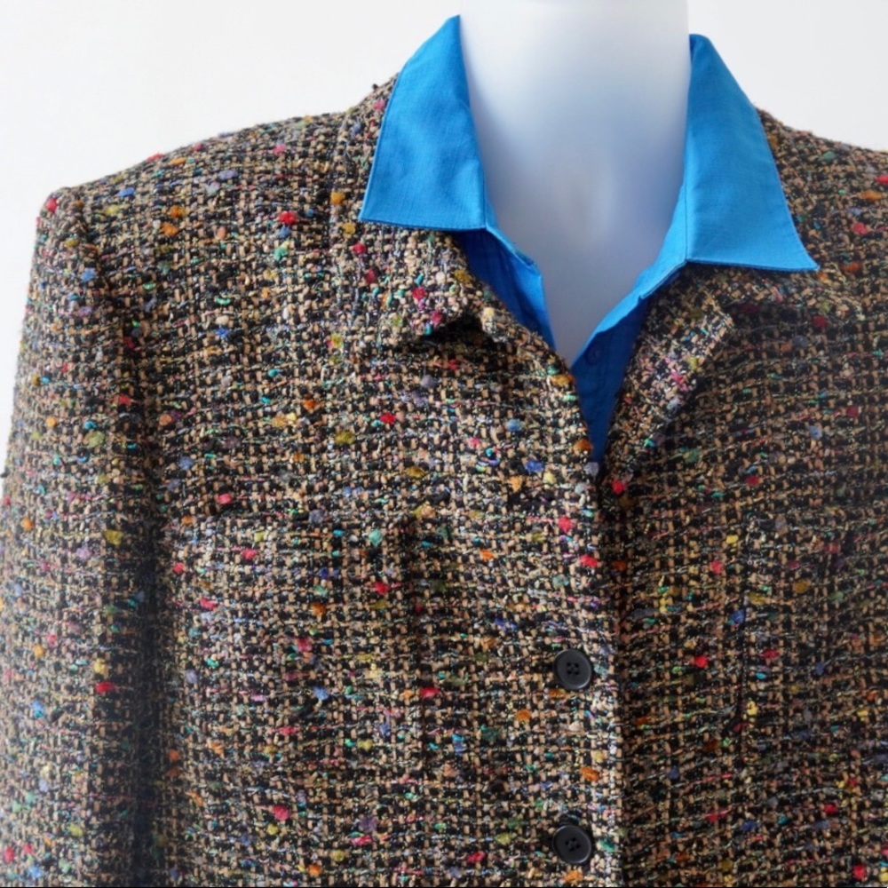 ♥️⚡️Versatile Jones New York Multi color tweed wool blend blazer.  Size 16. NWT.